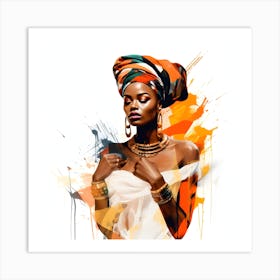 African Femela Faces Csaba Fikker 3 Art Print