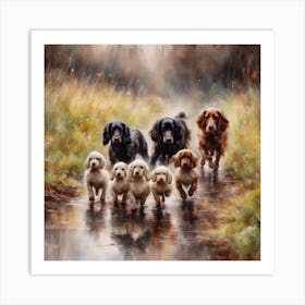 Dog Walk Art Print