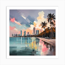 Sunset In Miami, 1315 Art Print