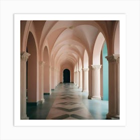 Pink Hallway Art Print