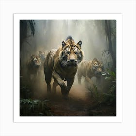 Tiger In The Jungle 4 Art Print