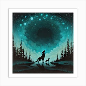 Astral Wolf #01 Art Print