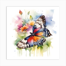 Butterfly  Liquid Ink Art Print