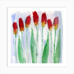 Red Tulips 2 Art Print