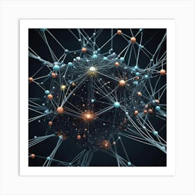 3d Rendering Of A Network Art Print