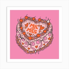 Mr And Mrs Cake Art Print