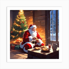 Christmas Santa 4 Art Print