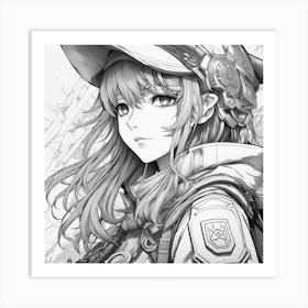 Anime Girl Art Print