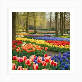 Tulip Garden Art Print