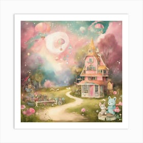 Shabby Chic Dreamy Mist Pastel Junk Journals Nurse (24) Art Print