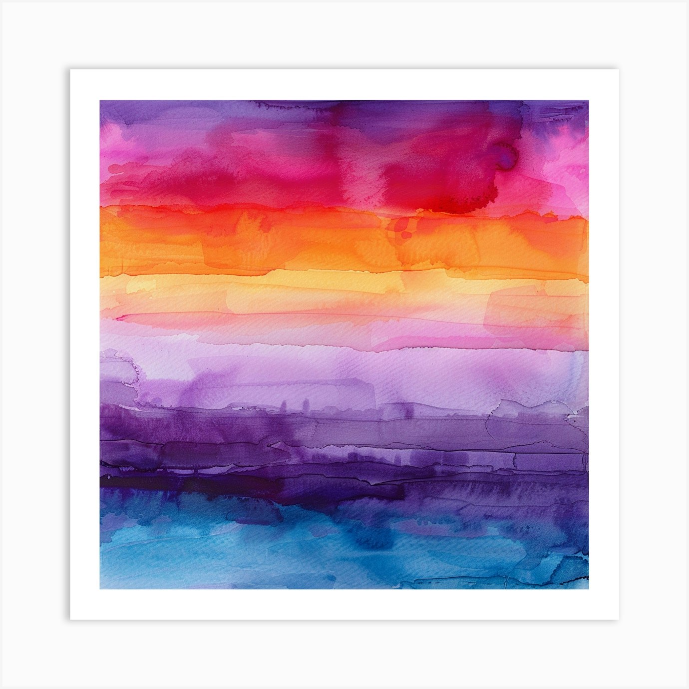Purple Watercolor Swatches - Fine Art Print Purple Watercolor Swatches - Fine Art Print