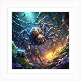 Spider In The Forest Art Print