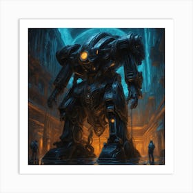 Robots In The City Art Print