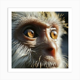 Close Up Of A Monkey Affiche