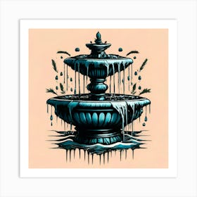 Fountain Of Water 4 Art Print