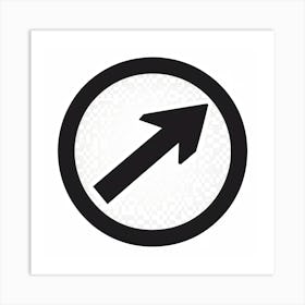 Business Navigation Icon Featuring A Curved Arrow Pointing Upward Encapsulated Within A Round Picto (4) Art Print