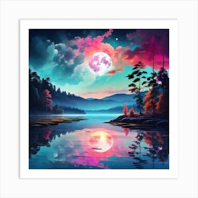 Full Moon Art Print