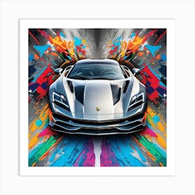 Sports Car Painting Art Print