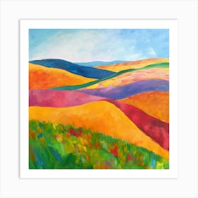 Colorful Hills Art Print