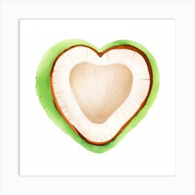 Coconut Heart Art Print