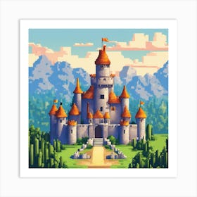 Pixel Castle Art Print