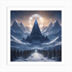 Snowy Mountain 1 Art Print