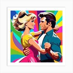 Man And Woman Dancing Art Print