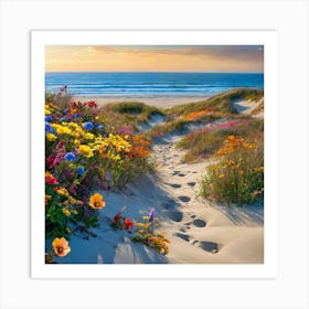 a beach path  Art Print