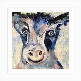 Wacky Cow Square Art Print