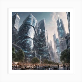 Futuristic Cityscape 41 Art Print