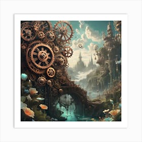 Ethereal Gears Of Life 10 Art Print