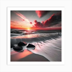 Sunset Stock Videos & Royalty-Free Footage Art Print