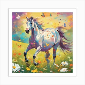 Horse In The Meadow 1 Art Print