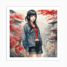 Asian Girl 13 Art Print