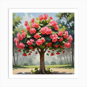 Geranium Tree Art Print 3 Art Print