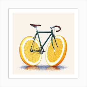 Orange Bike 1 Art Print