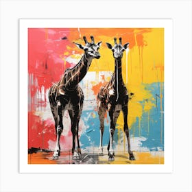 Giraffes 3 Art Print