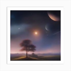 Tree In The Sky Art Print