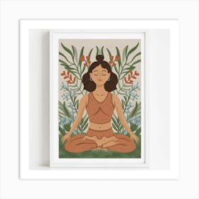 an inspiring portrait of a yoga instructor in a serene pose, surrounded by elements of nature and tranquility. This wellness-inspired art print is perfect for yoga enthusiasts and those seeking a sense of balance and mindfulness in their home decor. Art Print