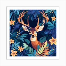 Deer In The Forest Art Print