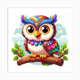 Illustration Owl 4 Art Print