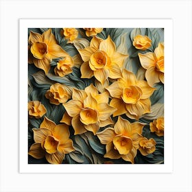 Paper Daffodils 1 Art Print