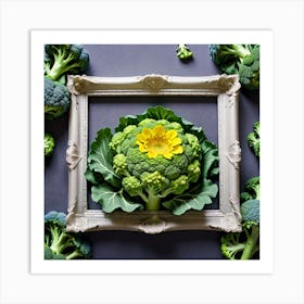 Framed Broccoli 4 Art Print