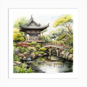 Japanese Gardens Art Print