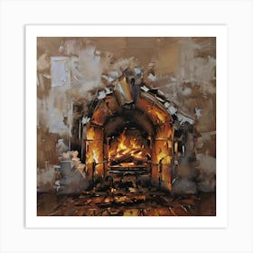 Fireplace Art Print