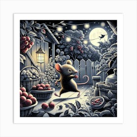 Mouse In The Garden 1 Art Print