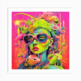 Psychedelic Girl 2 Art Print