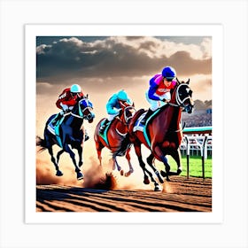 Horse Race 24 Art Print