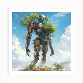 Robot Tree Art Print