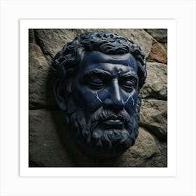 Default Navy Stone Art 3 Art Print